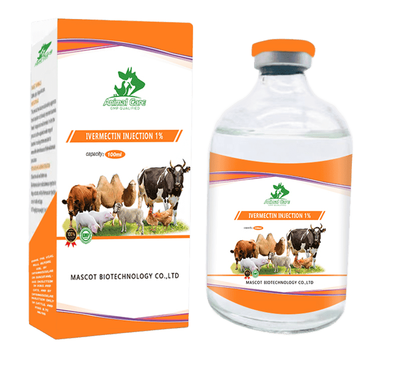 Ivermectin Injection 1%, an effective antiparasitic treatment used to control internal and external parasites in animals.